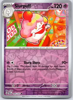 Slurpuff 090/167 Uncommon Twilight Masquerade Pokemon Reverse Holo Near Mint - Image 1