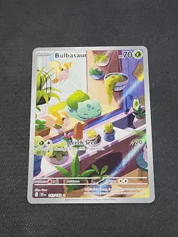 Pokemon Stellar Crown "Bulbasaur" 143/142 / Illustration Rare / Near Mint - Image 1