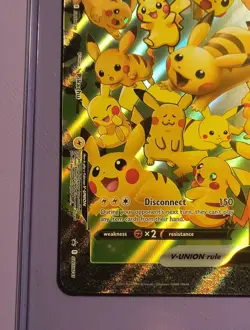 JUMBO Pikachu V-Union SWSH139-142 Celebrations Black Star Promo Oversized - Image 5