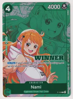 Nami P-102 Winner Pack 2026 Promo NM One Piece TCG English - Image 1