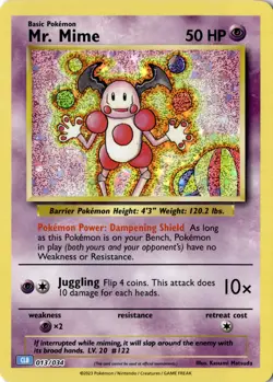 Mr. Mime Classic Collection Trading Card Game Classic 013/034 NM - Image 1