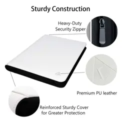 Rieton 16 Pocket 1000+ Pockets Card Binder Large Ringless Side Loading Pocket - Image 2