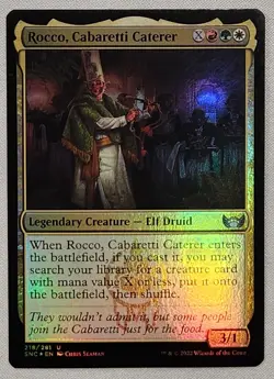 MTG Magic [x1] Rocco, Cabaretti Caterer [x1] Foil Streets of New Capenna M/NM - Image 1