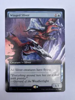 Winged Sliver (Extended Art) - FOIL - Secret Lair - Near Mint - MTG - Image 1