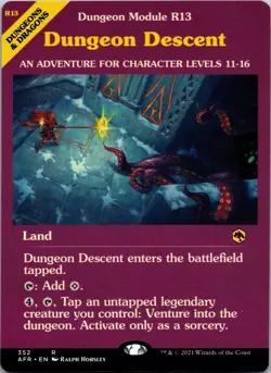 Dungeon Descent (Dungeon Module) 352 Adventures in the Forgotten Realms MTG NM - Image 1