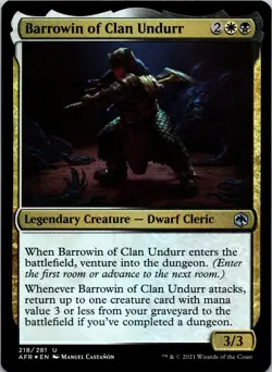 Barrowin of Clan Undurr 218 Adventures in the Forgotten Realms MTG Foil NM - Image 1