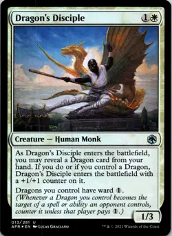 Dragon's Disciple 13 Adventures in the Forgotten Realms MTG Foil NM - Image 1