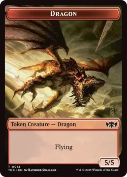 Dragon | Treasure Double Sided Token [Tarkir: Dragonstorm] MTG - Image 1