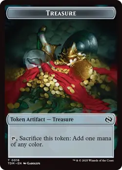 Dragon | Treasure Double Sided Token [Tarkir: Dragonstorm] MTG - Image 2