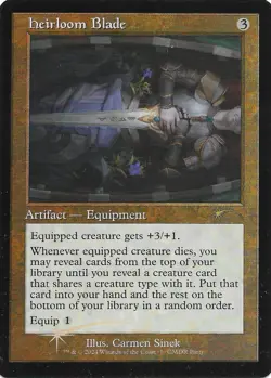 Magic The Gathering (MTG) : Heirloom Blade - Foil (Retro Frame): 2024 - Image 1