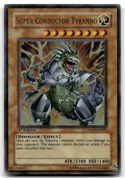 Super Conductor Tyranno SD09-EN001 1st Edition Ultra Rare Yu-Gi-Oh TCG LP - Image 1