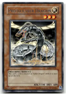 Proto-Cyber Dragon SOI-EN010 Unlimited Rare Yu-Gi-Oh TCG LP - Image 1