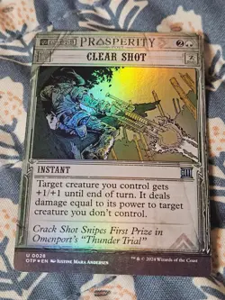 Clear Shot FOIL Outlaws of Thunder Junction: Breaking News MTG Magic - Image 1