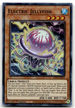 Electric Jellyfish LED9-EN019 1st Edition Super Rare Yu-Gi-Oh TCG MP - Image 1