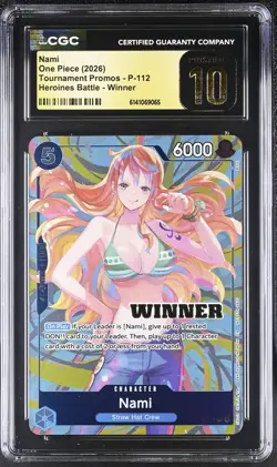 CGC 10 Nami P-112 Heroines Battle Winner Tournament Promos One Piece Pristine - Image 1