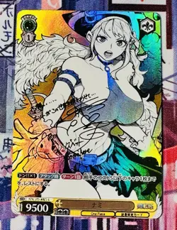 One Piece Nami Waifu Imprint Signed Holo Texture KFK/S05-A003 S Kafuka CCG - Image 1