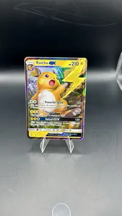 Pokemon TCG Raichu GX Holo Ultra Rare Card Shining Legends 29/73 - Image 1
