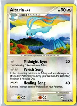 Pokemon Card - Altaria Platinum 18/127 2009 Rare Lightly Played - Image 1