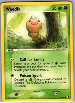 Weedle 86/112 Non Holo FireRed & LeafGreen - Pokemon Card - NM - Image 1