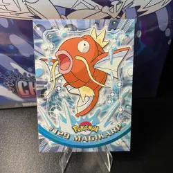 Topps English Pokemon TV Card Blue Logo First Print #129 Magikarp - Image 1