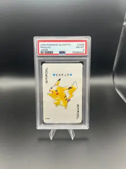 2000 POKEMON SILVER VERSION PLAYING CARDS JOKER #025B PIKACHU PSA 8 - Image 1