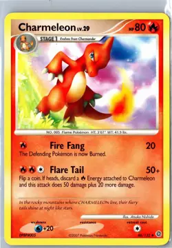 Pokemon Card - Charmeleon Secret Wonders 46/132 2007 Uncommon Lightly Played - Image 1