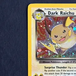 Dark Raichu 83/82 Team Rocket Holo Secret Rare Pokemon Card - Image 2