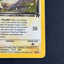 Dark Raichu 83/82 Team Rocket Holo Secret Rare Pokemon Card - Image 4