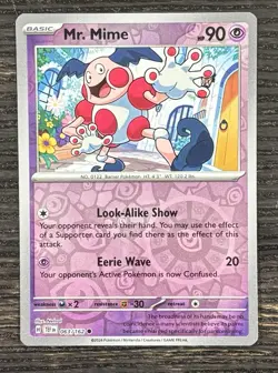 Mr. Mime 063/162 Pokemon SV05: Temporal Forces Reverse Holo TCG Card - Image 1