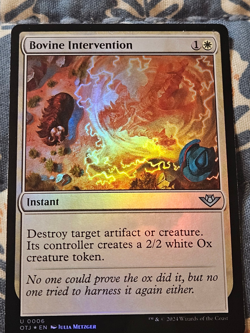 Bovine Intervention FOIL Outlaws of Thunder Junction MTG Magic - Image 1