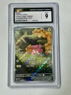 Pawmi CGC 9 Paldean Fates Illustration Rare Graded Pokemon Card 226/091 - Image 1