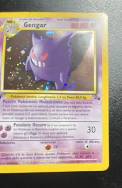 Gengar Holo 5/62 Fossil 1st Edition WOTC Italian Pokemon Card UNPLAYED NM - Image 3