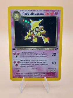 Dark Alakazam 1st Edition Holo Rare Team Rocket 1/82 Pokemon Card - WOTC 1999 - Image 1