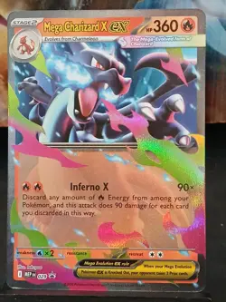 Both Mega Charizard X and Y Ex #029 and #030 Promo Pokemon Card - Image 2