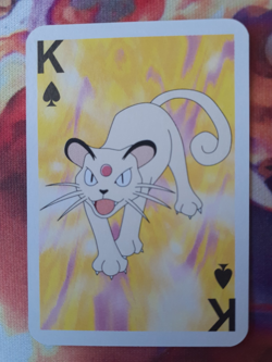 Pokemon Persian King of Spades 1999 Mini Deck Playing Cards 2.5x1.75in NM - Image 1