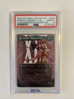 2025 MTG FINAL FANTASY #0537 VANILLE, CHEERFUL L'CIE SURGE FOIL PSA 10 - Image 1