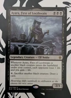 MTG Throne of Eldraine Rare AYARA FIRST OF LOCTHWAIN NM - Image 1