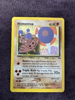 Pokemon TCG Hitmontop Neo Discovery Holo Rare - Image 1