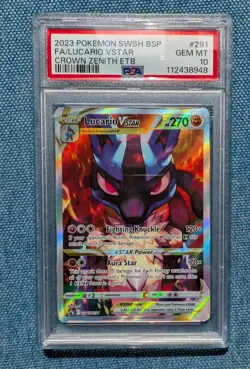 Pokemon TCG Crown Zenith Promo Lucario VSTAR SWSH291 PSA 10 Gem Mint - Image 1