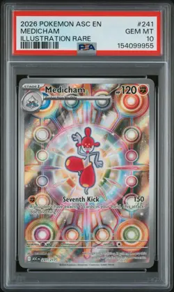 Medicham 241/217 Illustration Rare 2026 Pokemon Ascended Heroes PSA 10 Gem Mint - Image 1