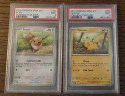 Pokemon Together promos Psa 9 Sequential Pikachu Eevee - Image 1