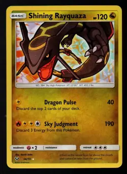 2017 Pokemon Shining Rayquaza 56/73 Shining Legends (SHL) Near Mint (NM) - Image 1