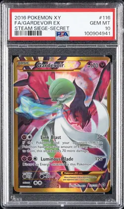 2016 POKEMON XY STEAM SIEGE SECRET #116 FULL ART/GARDEVOIR EX PSA 10 - Image 1