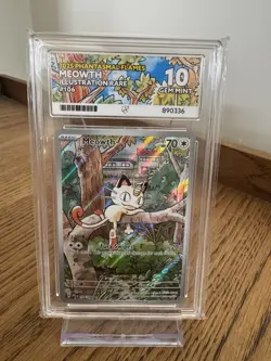 Pokemon TCG Phantasmal Flames Meowth 106/094 ACE 10 GEM MINT perfect Sub Grades - Image 1
