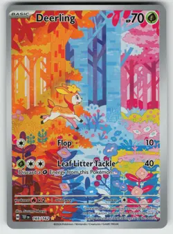 Pokemon Deerling Illustration Rare SV05: Temporal Forces 165/162 NM - Image 1