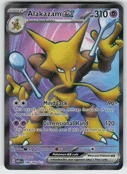 Pokemon Alakazam ex Ultra Rare SV: Scarlet & Violet 151 188/165 NM - Image 1