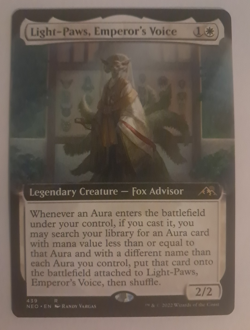 Light-Paws, Emperor's Voice Ext NM Kamigawa Neon Dynasty MTG Magic the Gathering - Image 1