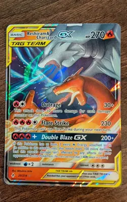 Reshiram & Charizard GX 20/214 Unbroken Bonds NM (Tiny Indent) Pokemon TCG - Image 1