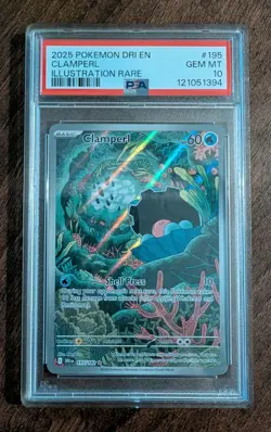 Clamperl 195/182 Destined Rivals Illustration Rare Pokemon TCG - PSA 10 - Image 1