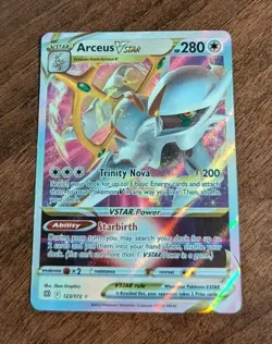 Arceus V Star 123/172 Brilliant Stars Standard Size Pokemon TCG Near Mint - Image 1